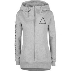Harry Potter Patronus Bluza z kapturem rozpinana damska odcienie jasnoszarego. Szare bluzy damskie marki Harry Potter, l, z nadrukiem, z długim rękawem, długie, z kapturem. Za 199,90 zł.