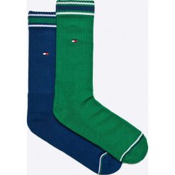 Tommy Hilfiger - Skarpety Iconic (2-pack). Zielone skarpetki męskie marki TOMMY HILFIGER, z elastanu. Za 54,90 zł.