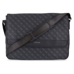 Guess Torba Męska Czarny. Czarne torby na laptopa marki Guess, z aplikacjami. W wyprzedaży za 285,00 zł.