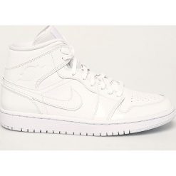 Jordan - Buty Air Jordan 1 Mid. Białe buty sportowe damskie Jordan, bez wzorów, ze skóry, sportowe. Za 469,90 zł.