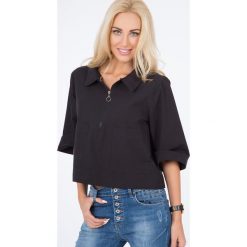 Czarna Kurtka Letnia BB20742. Czarne kurtki damskie Fasardi, na lato, s. Za 39,00 zł.