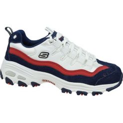 Skechers D'Lites 13141-WNVR 39 Białe. Białe buty sportowe damskie Skechers, bez wzorów, ze skóry, sportowe. W wyprzedaży za 249,99 zł.