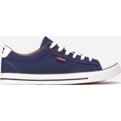 Granatowe Trampki Hebert. Niebieskie trampki męskie Born2be, bez wzorów, z gumy, na sznurówki. Za 59,99 zł.