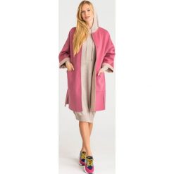 PŁASZCZ DRAVA DOUBLE VIRGIN WOOL WEEKEND MAX MARA. Brązowe kurtki damskie z wełny. Za 1451,40 zł.
