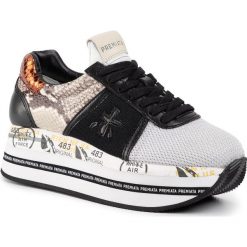 Sneakersy PREMIATA - Beth 4123 Grey/Black. Czarne półbuty damskie Premiata, ze skóry. W wyprzedaży za 629,00 zł.