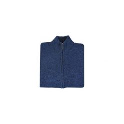 Granatowy rozpinany sweter męski SW38 kardigan. Niebieskie swetry męskie Lanieri Fashion - swetry męskie, m, bez wzorów, z wełny, casualowe. Za 242,10 zł.