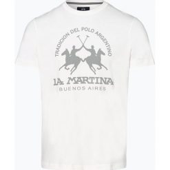 La Martina - T-shirt męski, czarny. Czarne t-shirty męskie marki La Martina, xxl, z nadrukiem, z dżerseju. Za 139,95 zł.