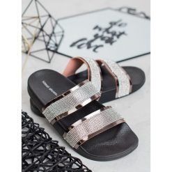 KLAPKI DAMSKIE Z CYRKONIAMI. Klapki damskie Ideal Shoes. Za 29,90 zł.