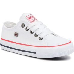 Trampki BIG STAR - FF374200 101 White. Białe półbuty dziewczęce z gumy, na sznurówki. Za 79,00 zł.