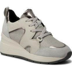 Sneakersy GEOX - D Zosma A D948LA 0DV85 C0628 Silver/Off Wht. Szare półbuty damskie Geox, z zamszu. W wyprzedaży za 299,00 zł.
