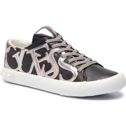 Sneakersy GUESS - Icon FJ6ICO LEA12 001. Czarne półbuty damskie Guess, ze skóry ekologicznej. W wyprzedaży za 239,00 zł.