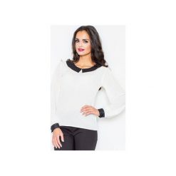 Bluzka M123 Ecru. Brązowe bluzki damskie FIGL, xl, bez wzorów, bez kołnierzyka, z długim rękawem. Za 79,00 zł.