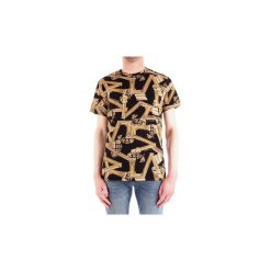 T-shirty z krótkim rękawem Versace Jeans B3GTB7R0S0503. Czarne t-shirty męskie Versace Jeans, s, bez wzorów, z jeansu, bez kołnierzyka, krótkie. Za 582,43 zł.