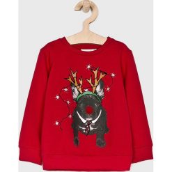 Name it - Bluza 92-128 cm. Czerwone bluzy chłopięce Name it, z nadrukiem, z elastanu, bez rękawów, bez kaptura. W wyprzedaży za 49,90 zł.