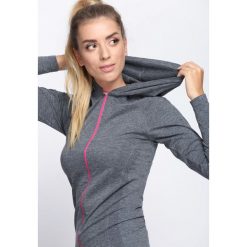 Szaro-Różowa Bluza Dresowa Be Stronger. Szare bluzy damskie rozpinane marki Born2be, xl, bez wzorów, z dresówki, z długim rękawem, długie. Za 69,99 zł.