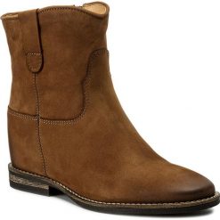 Botki CARINII - B4125 I44-000-PSK-B89. Brązowe buty zimowe damskie Carinii, z materiału. W wyprzedaży za 209,00 zł.
