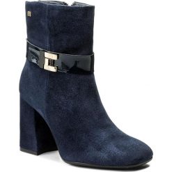 Buty zimowe damskie: Botki MACCIONI – 6050 Granatowy