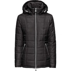 Kurtka pikowana z nadrukiem bonprix czarny. Czarne kurtki damskie marki bonprix, na zimę, z nadrukiem. Za 189,99 zł.
