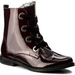 Buty zimowe damskie: Botki BADURA – 8128-69-L Bordowy 1349