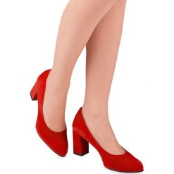 Czółenka damskie Laura Messi 1765 Czerwone. Czerwone czółenka damskie ze skóry. Za 219,00 zł.