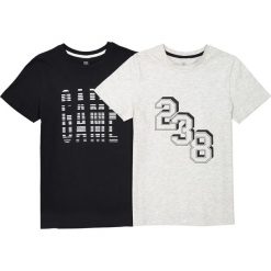 T-shirty chłopięce: T-shirt z nadrukiem i okrągłym dekoltem, 10-16 lat (zestaw 2 szt.)
