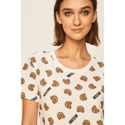 Moschino Underwear - T-shirt. Białe bluzki damskie Moschino Underwear, s, bez wzorów, z elastanu, casualowe, z okrągłym kołnierzem. Za 489,90 zł.