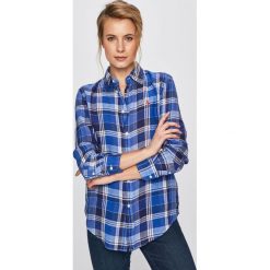 Polo Ralph Lauren - Koszula. Niebieskie koszulki damskie polo Polo Ralph Lauren, s, bez wzorów, ze lnu, z długim rękawem. W wyprzedaży za 399,90 zł.