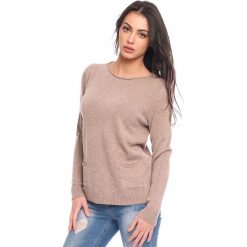 Sweter "Vita" w kolorze szarobrązowym. Brązowe swetry damskie Scarlet Jones, s, bez wzorów, bez rękawów, bez kaptura. W wyprzedaży za 152,95 zł.