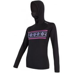 Sensor Bluza Damska Z Kapturem Thermo Czarna Ze Wzorem M. Czarne bluzki sportowe damskie marki Sensor, m, z nadrukiem, z kapturem. Za 195,00 zł.
