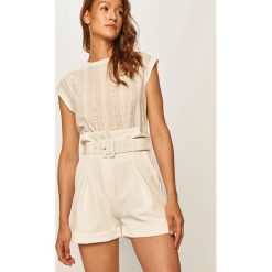 Answear - T-shirt. Białe bluzki damskie ANSWEAR, s, z haftami, z bawełny, casualowe, z okrągłym kołnierzem, z krótkim rękawem. Za 69,90 zł.