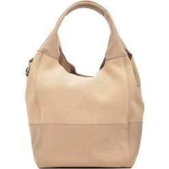 Torebki klasyczne damskie: Skórzana torebka w kolorze beżowym – (S)35 x (W)36 x (G)19 cm