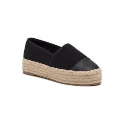 DeeZee WS083102-01 Czarny. Czarne espadryle damskie DeeZee, bez wzorów, ze skóry ekologicznej, bez obcasa. Za 89,99 zł.