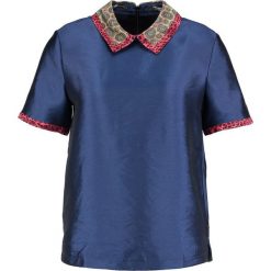 Bluzki asymetryczne: Scotch & Soda SHORT SLEEVE WITH CONTRAST COLLAR Bluzka combo dark blue