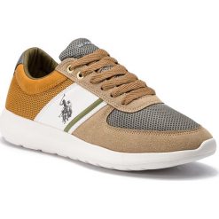 Sneakersy U.S. POLO ASSN. - Dillier FALER4027S9/MY1 Sand/Dkgr. Pomarańczowe półbuty męskie U.S. Polo Assn., na co dzień, bez wzorów, ze skóry ekologicznej, bez zapięcia. Za 249,00 zł.