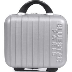 Kosmetyczki damskie: Kosmetyczka „Bucarest” w kolorze srebrnym – 30 x 25 x 17 cm