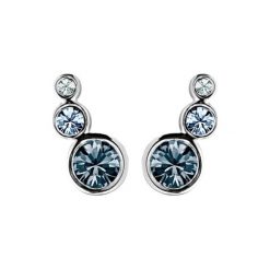 Kolczyki damskie: Kolczyki w kolorze srebrnym z kryształami Swarovski