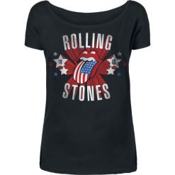 Bluzki damskie: The Rolling Stones Spangled Tongue Koszulka damska czarny