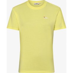 FILA - T-shirt damski, żółty. Żółte t-shirty damskie Fila, s, z haftami, z dżerseju, bez kołnierzyka. Za 119,95 zł.