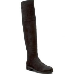 Muszkieterki WONDERS - C-4108 Velgras Asfalto/Licra Negro. Brązowe bez kategorii marki Wonders, z materiału, przed kolano, na wysokim obcasie. W wyprzedaży za 449,00 zł.