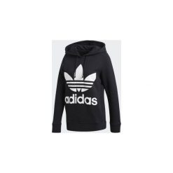 Bluza Adidas Trefoil Hoodie. Czarne bluzy damskie marki Adidas, bez wzorów, bez rękawów, bez kaptura. Za 250,00 zł.