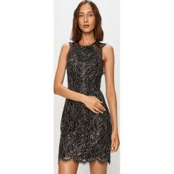 Morgan - Sukienka. Czarne sukienki damskie Morgan, na co dzień, bez wzorów, z wiskozy, z okrągłym kołnierzem, bez rękawów, mini, proste. Za 429,90 zł.