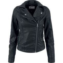 Kurtki damskie: Urban Classics Ladies Leather Imitation Biker Jacket Kurtka damska czarny