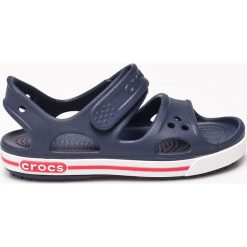 Crocs - Sandały dziecięce. Niebieskie sandały męskie Crocs, z materiału, bez zapięcia. Za 129,90 zł.