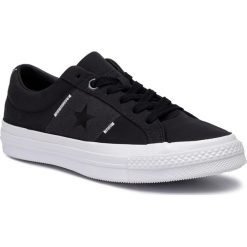 Tenisówki CONVERSE - One Star Ox 165059C Black/Almost Black/White. Czarne półbuty damskie Converse, bez wzorów, z gumy, bez zapięcia. W wyprzedaży za 219,00 zł.