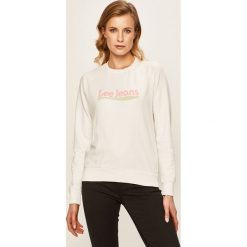 Lee - Bluza. Białe bluzy damskie Lee, s, z nadrukiem, z bawełny, bez rękawów, bez kaptura. W wyprzedaży za 169,90 zł.