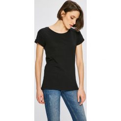 Tally Weijl - T-shirt. Czarne bluzki damskie TALLY WEIJL, s, bez wzorów, z bawełny, z okrągłym kołnierzem. Za 29,90 zł.