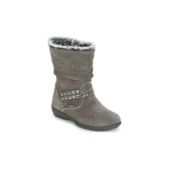 Kozaki Dziecko Primigi GLOSSY GORETEX. Szare kozaki dziewczęce marki Primigi, bez wzorów, z gore-texu, bez obcasa. Za 303,20 zł.