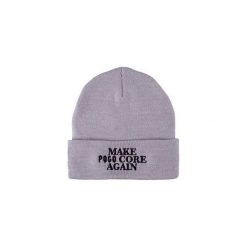 BEANIE MPCA 3 GREY. Szare czapki męskie Pogo, z aplikacjami, klasyczne. Za 59,00 zł.