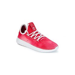 Buty Dziecko adidas PW TENNIS HU J. Różowe trampki dziewczęce Adidas, bez wzorów, bez zapięcia. Za 174,50 zł.