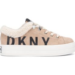 DKNY Suri Tenisówki Beżowy. Brązowe trampki i tenisówki damskie DKNY, bez wzorów, ze skóry, bez zapięcia. Za 659,95 zł.